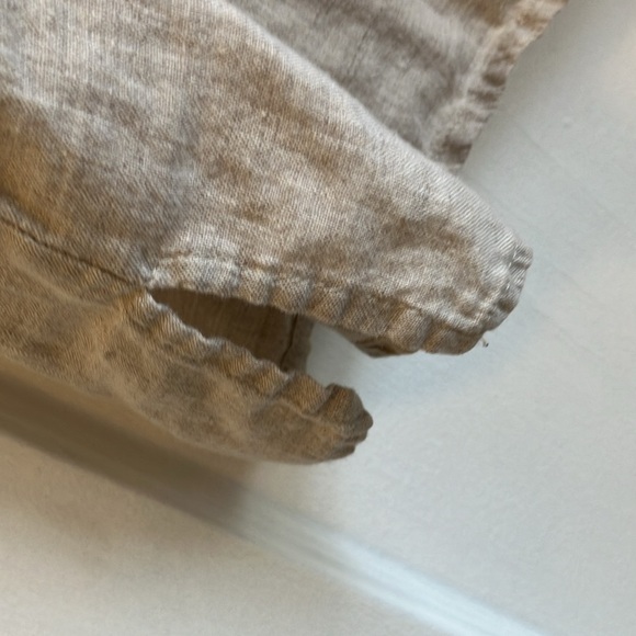 Flax by Jeanne Engelhart, women’s, soft linen, light beige blouse. Size M. - Picture 5 of 6